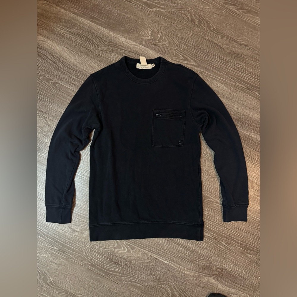 H&M L.O.G.G Navy Crewneck Pocket Sweater Size XS